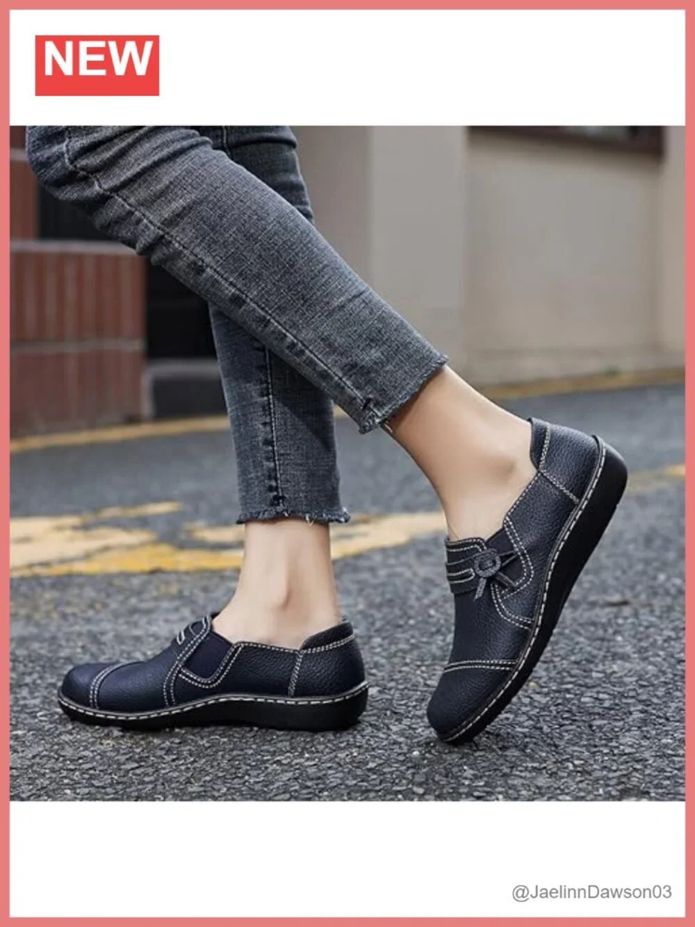 Women's Classic Comfort Leather Loafers Slip-Ons Casual Dress Shoes Lightweight